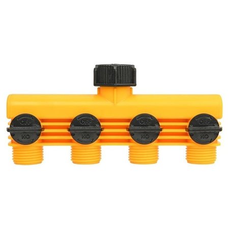 LANDSCAPERS SELECT Tap Manifold Connector, 4 Way, BlackYellow YM20820